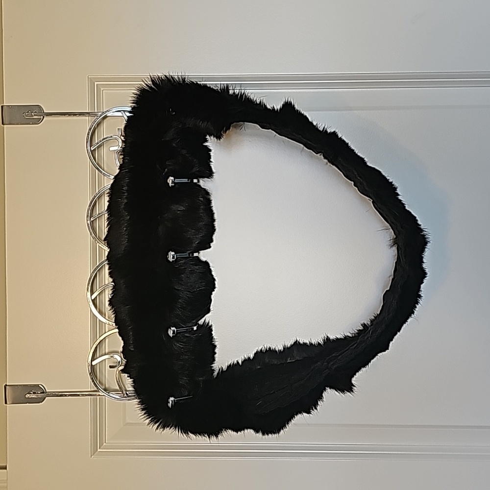 Rabbit fur infinity scarf